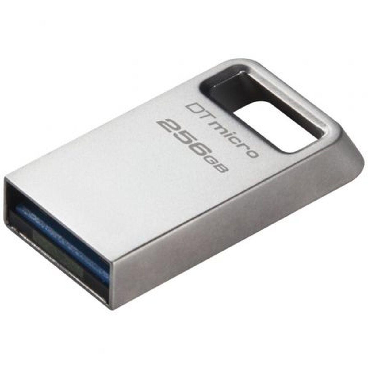 Memoria USB Kingston DTMC3G2/256GB 256 GB Negro Plateado