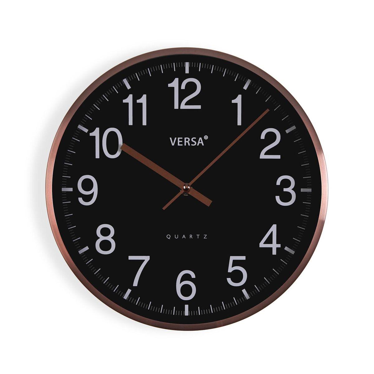 Reloj de Pared Versa Negro Metal