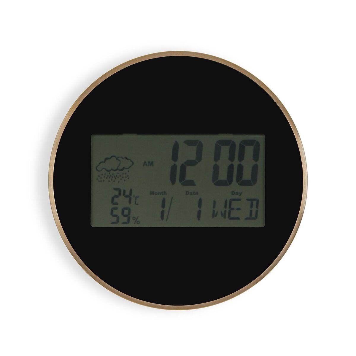 Reloj de Pared Versa Negro Plástico Minimalista 4,1 x 30 x 30 cm