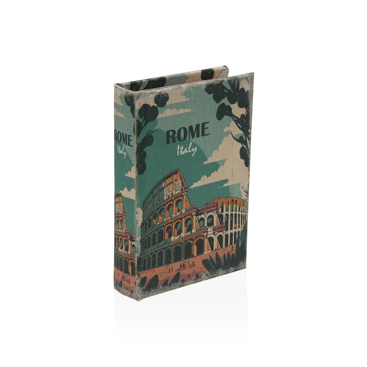 Caja Decorativa Versa Roma Lienzo Madera MDF
