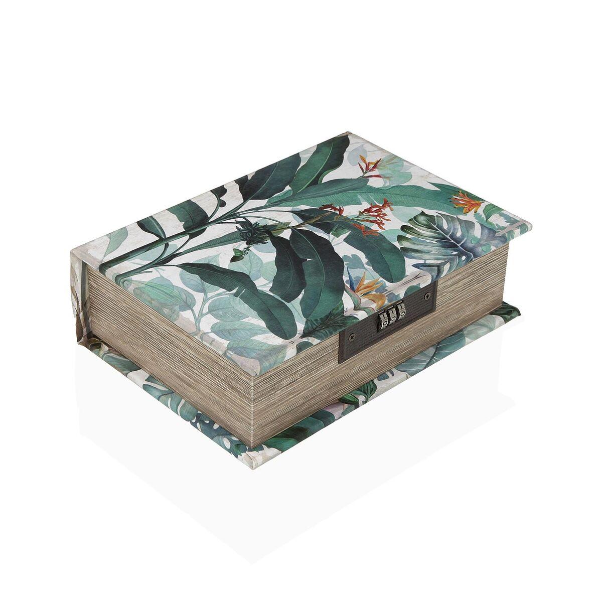 Caja-Joyero Versa Lienzo Madera MDF 7 x 22 x 16 cm Tropical
