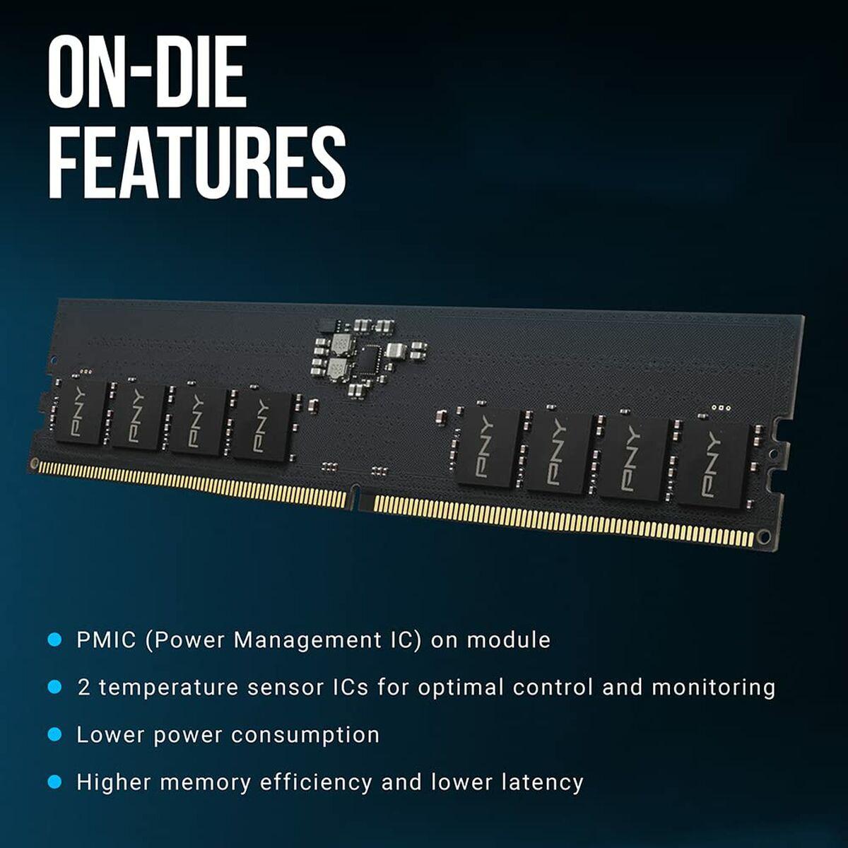 Memoria RAM PNY 8 GB DDR5 SDRAM DDR5 4800 MHz CL40