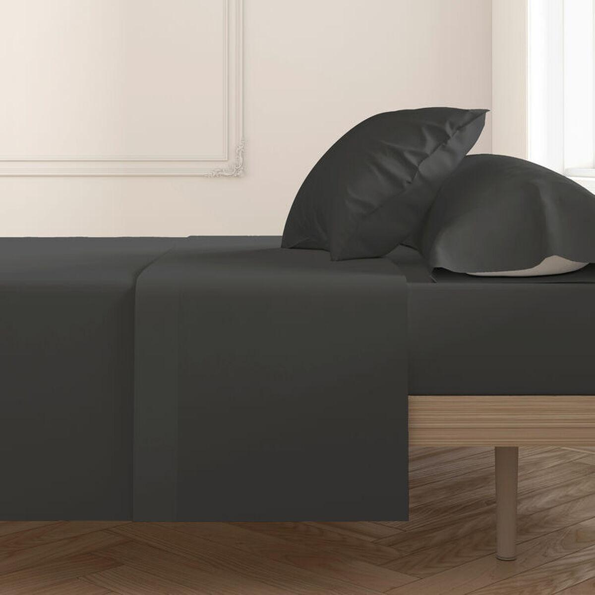 Sábana Encimera Hosteline Mixcolors Negro Cama de 120