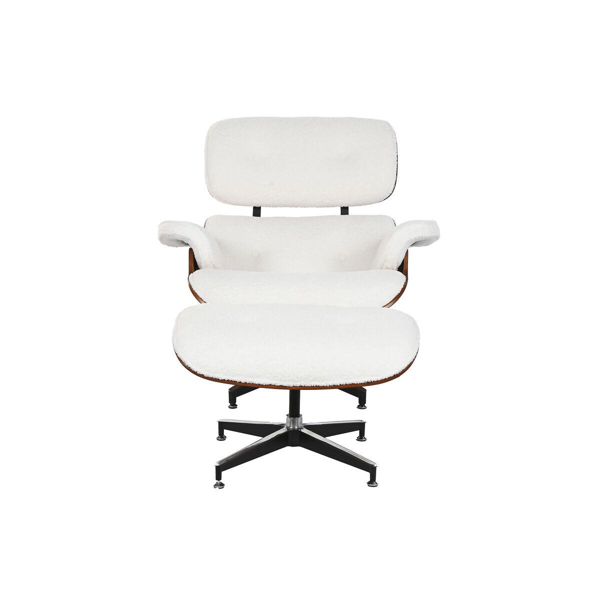 Butaca Home ESPRIT Blanco Poliéster Metal 83 x 91 x 78 cm