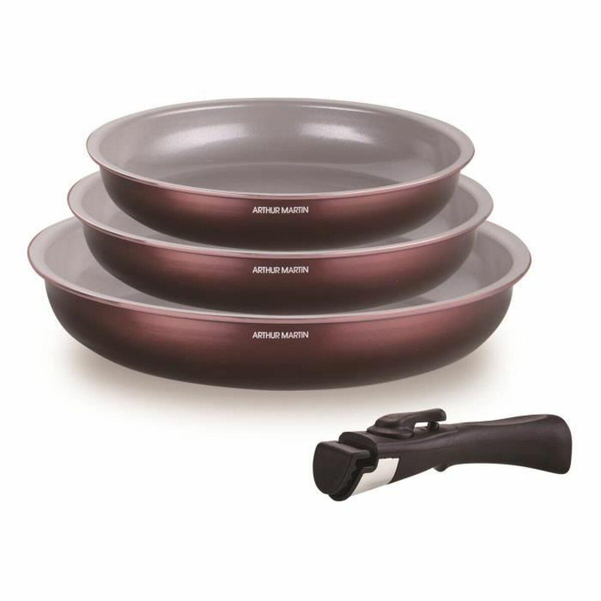 Sartén Arthur Martin Prune Aluminio Ø 24 cm Ø 20 cm Ø 28 cm (3 Unidades)