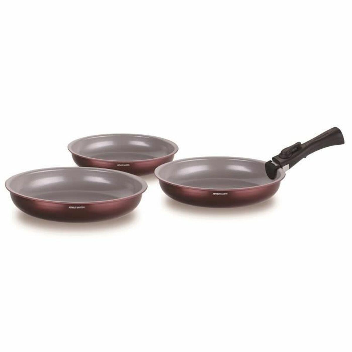 Sartén Arthur Martin Prune Aluminio Ø 24 cm Ø 20 cm Ø 28 cm (3 Unidades)