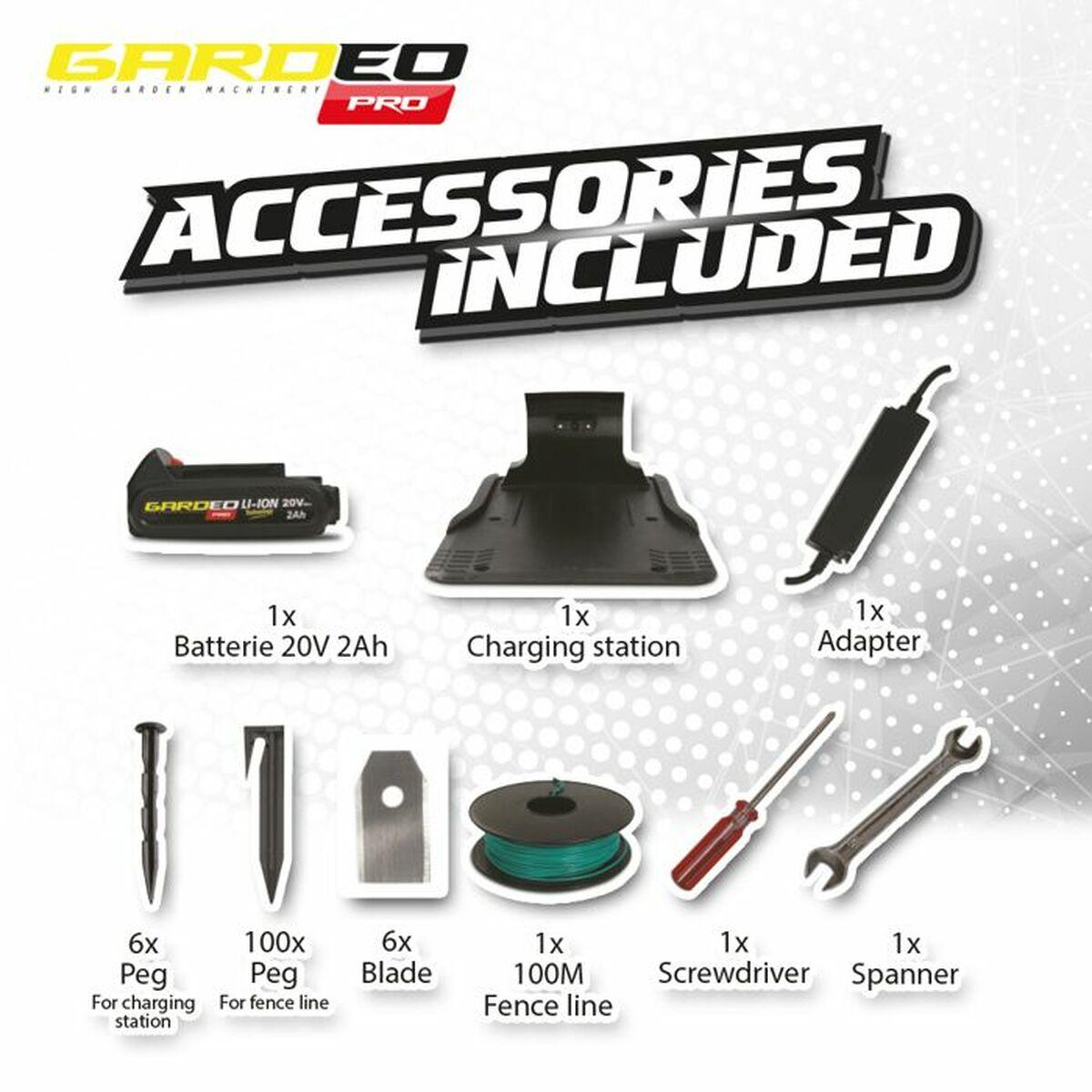 Robot cortacésped Gardeo GRO20V20WIFI 1000 M² 800 m²