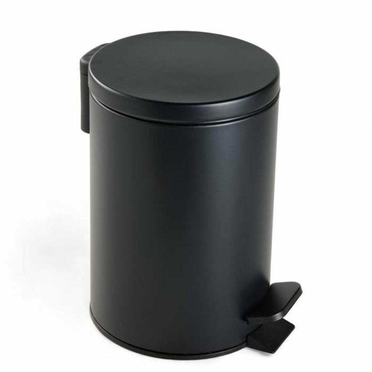 Papelera con Pedal TODAY UTILITY Negro Metal 3 L 17 x 25 cm