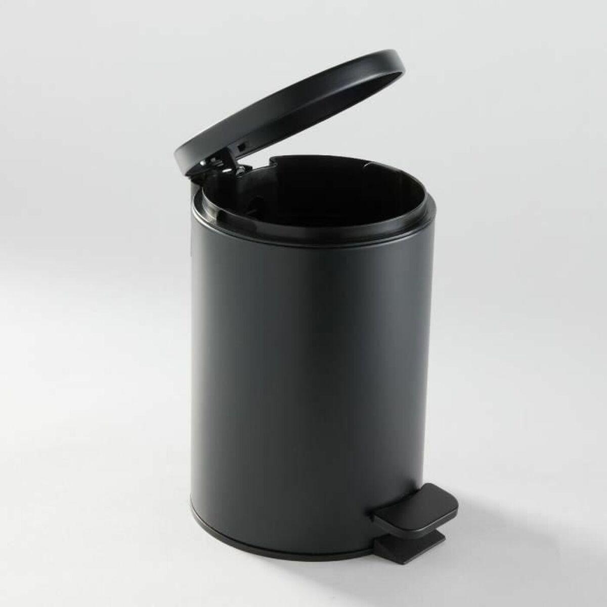 Papelera con Pedal TODAY UTILITY Negro Metal 3 L 17 x 25 cm