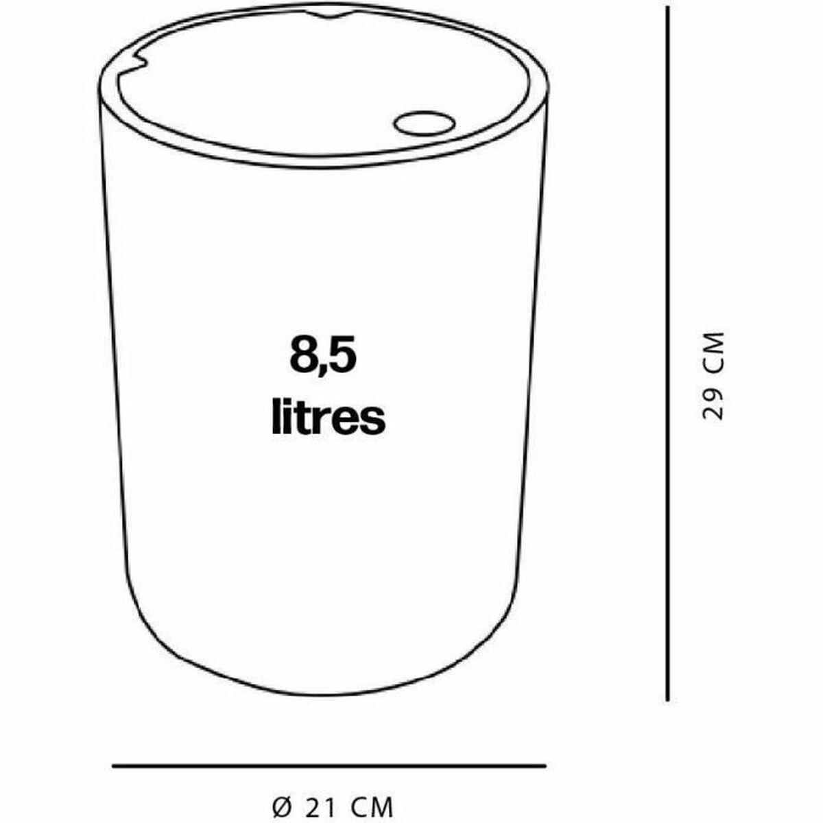 Papelera con Pedal TODAY UTILITY Negro 8,5 L Polipropileno 21 x 29 cm
