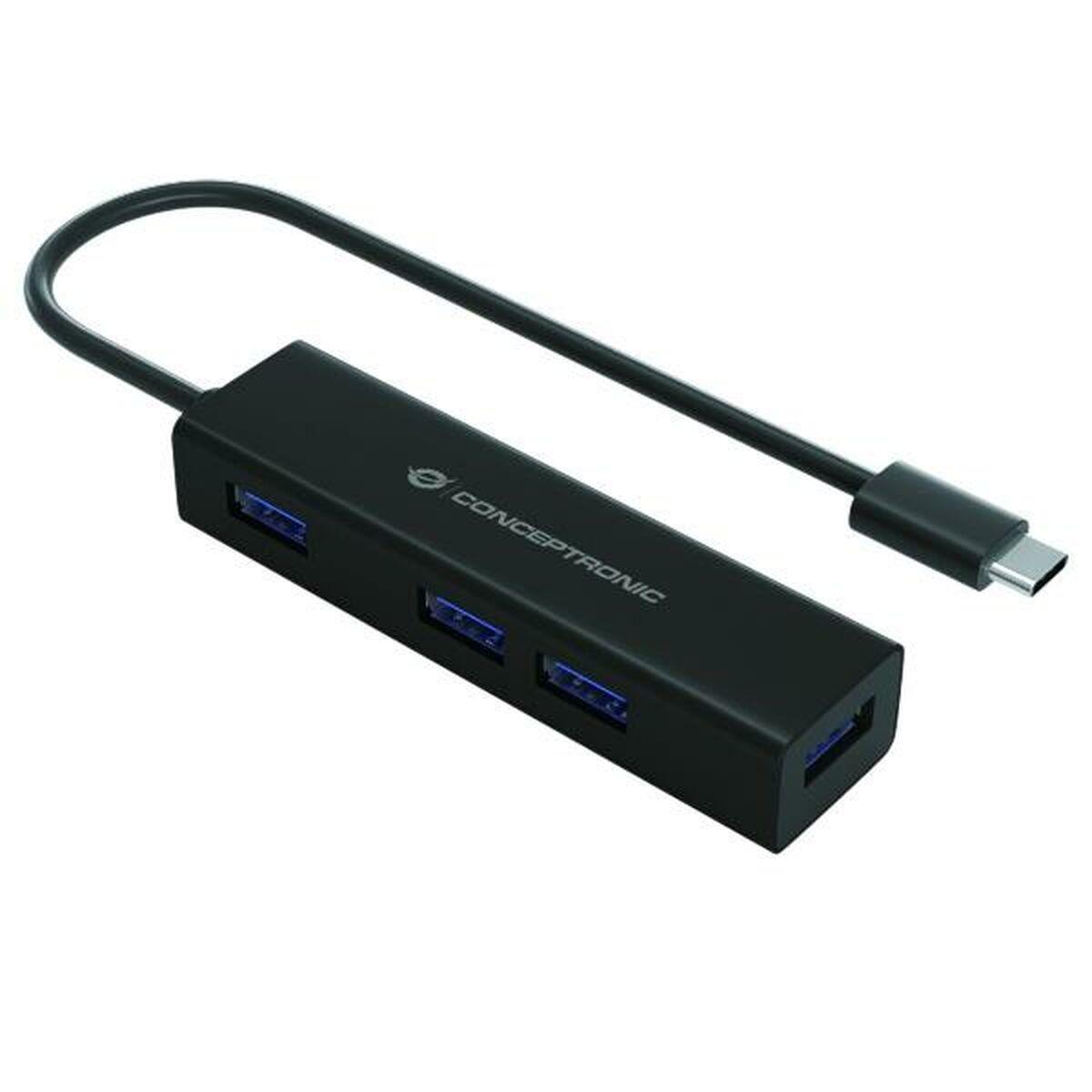 Hub USB 4 Puertos Conceptronic 110516207101 Azul oscuro