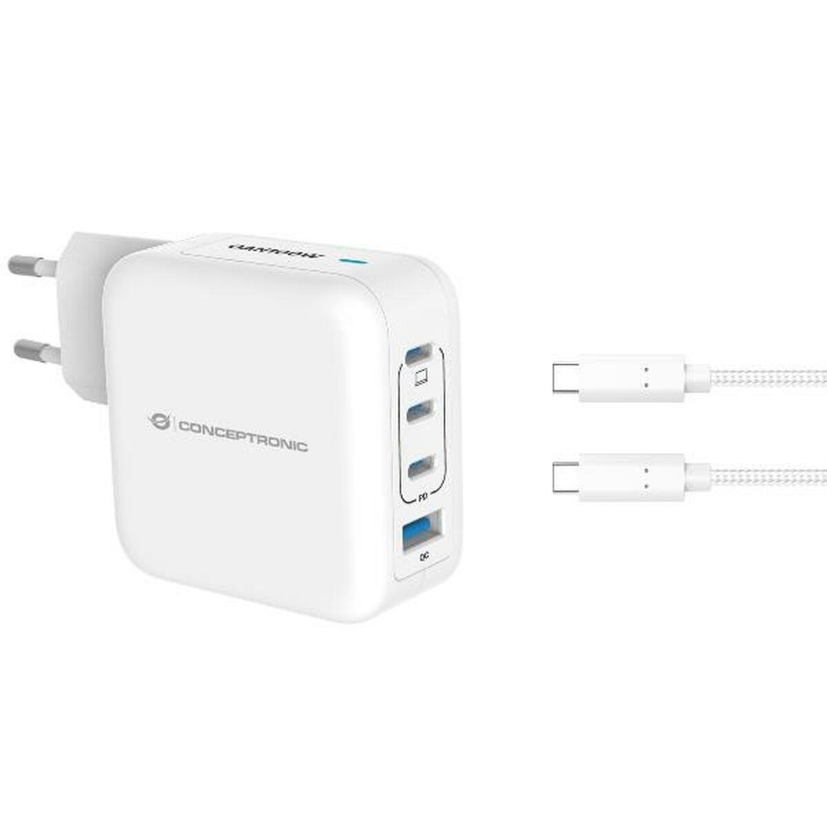 Cargador de Pared Conceptronic 120550803101 Blanco 100 W