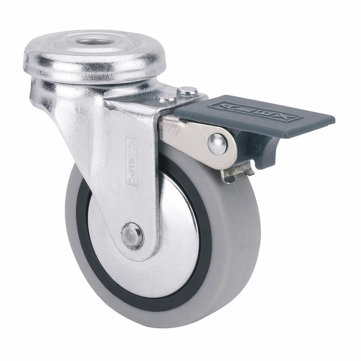 Rueda Ruedas Alex Gris Goma Poliamix 17 kg giratoria