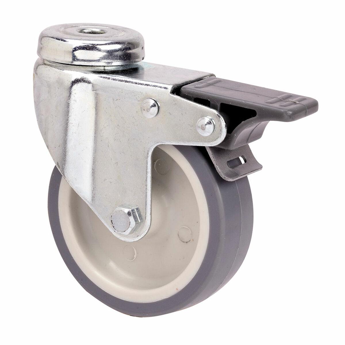 Rueda Ruedas Alex Gris Goma Poliamix 60 Kg giratoria