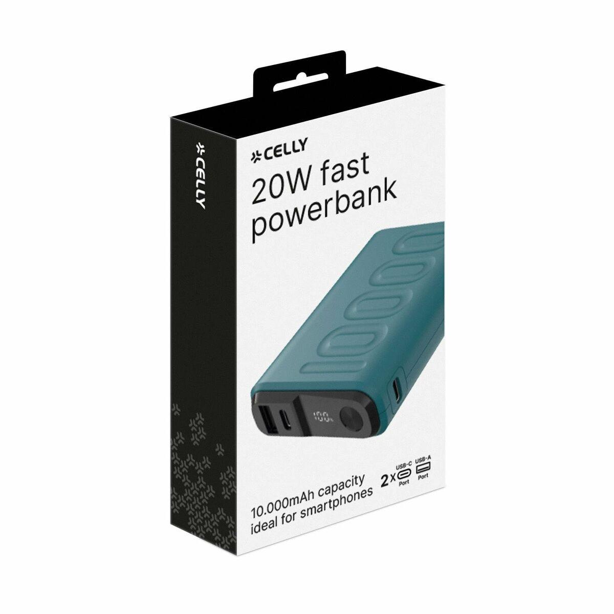Powerbank Celly PBUP10000BL Negro 10000 mAh