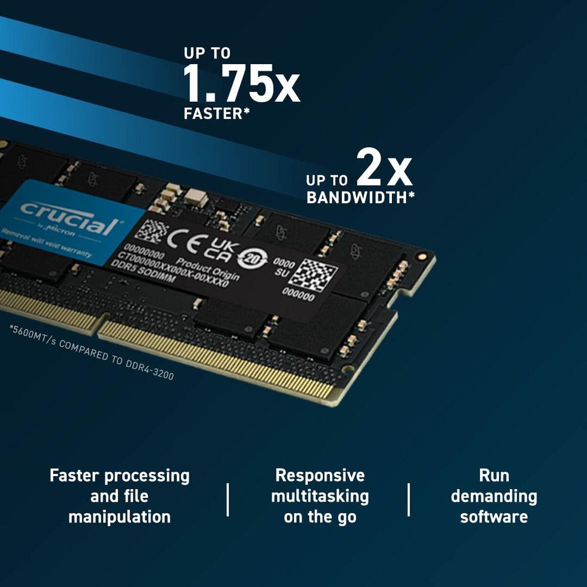 Memoria RAM Crucial CT2K32G56C46S5 64 GB DDR5 SDRAM DDR5 5600 MHz