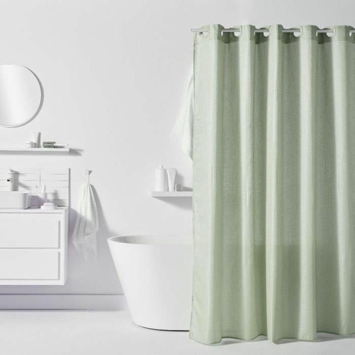 Cortina de Ducha TODAY Verde Vert Poliéster 180 x 200 cm (12 Unidades)