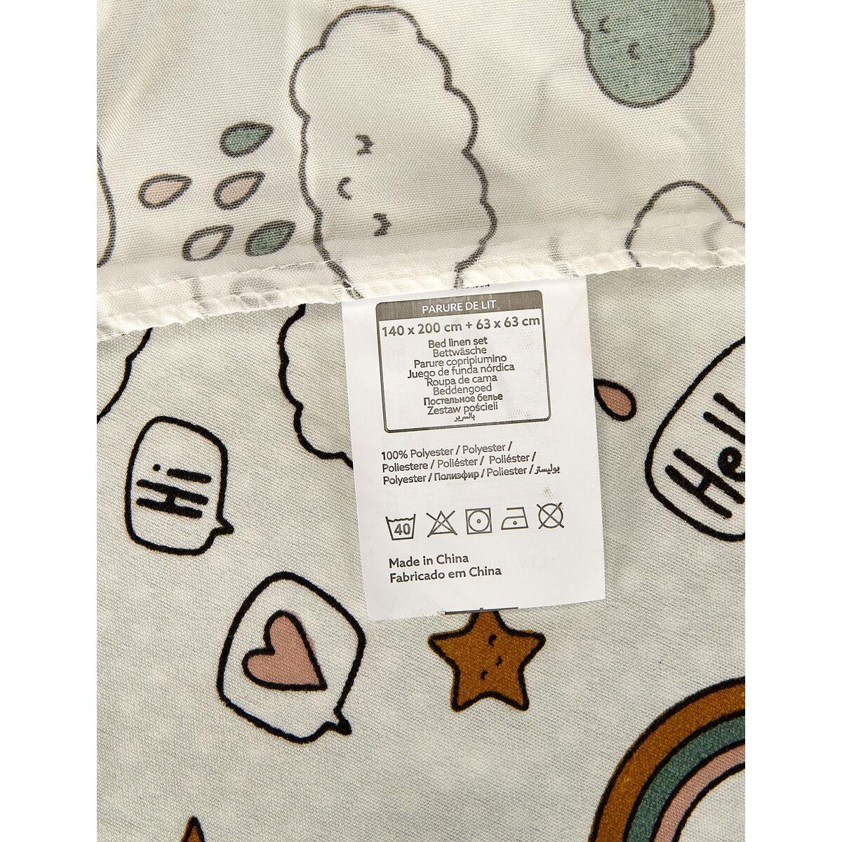 Juego de funda nórdica TODAY Blanco Cama individual 140 x 200 cm Infantil 2 Piezas