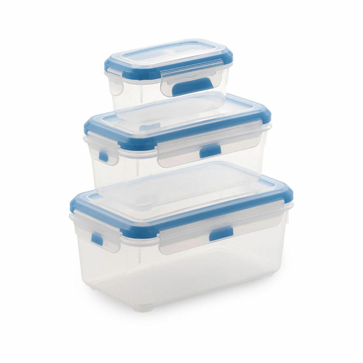 Set de 3 Fiambreras SP Berner super lock Rectangular Transparente Plástico (3 Unidades)