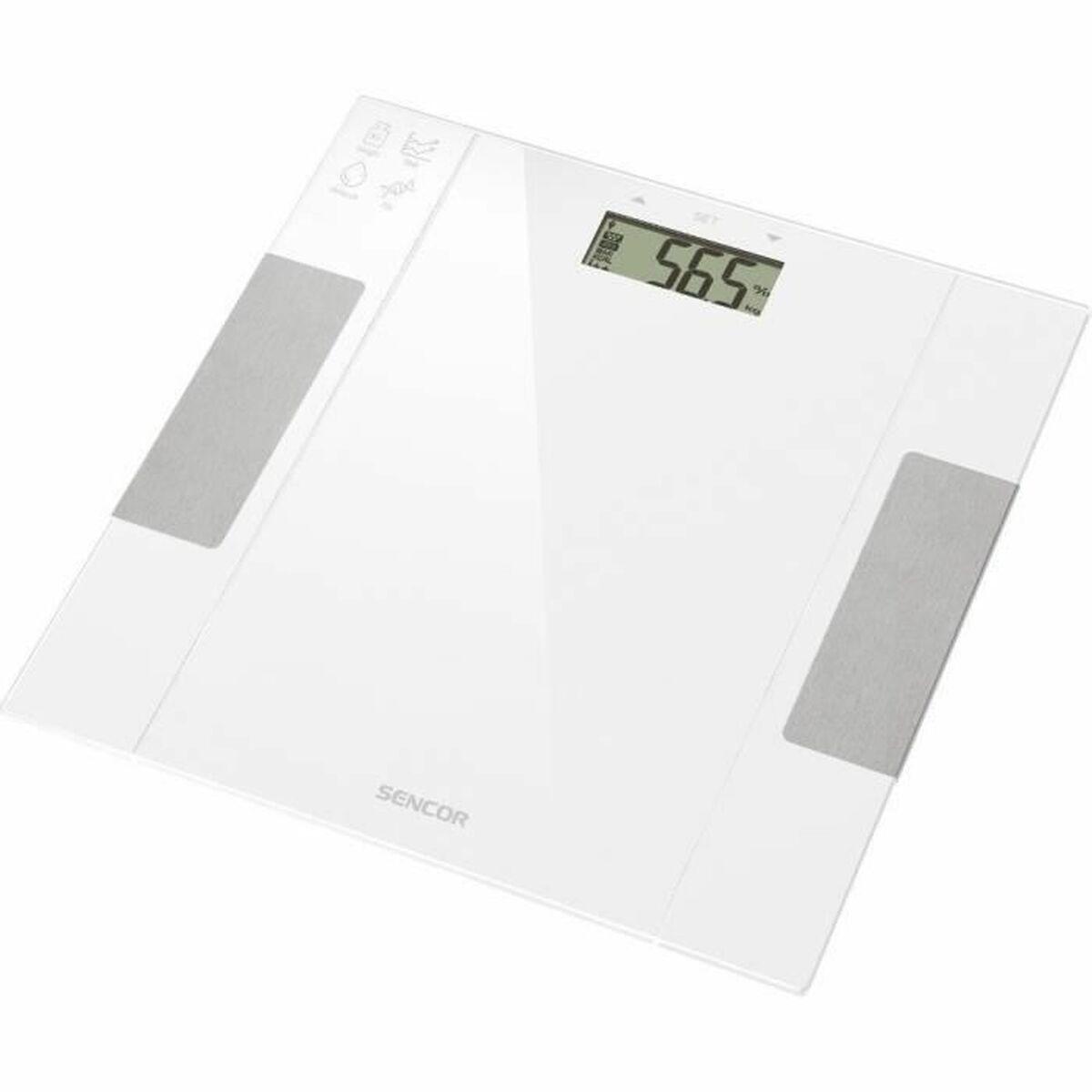 Báscula Digital de Baño Sencor Blanco Vidrio 150 kg