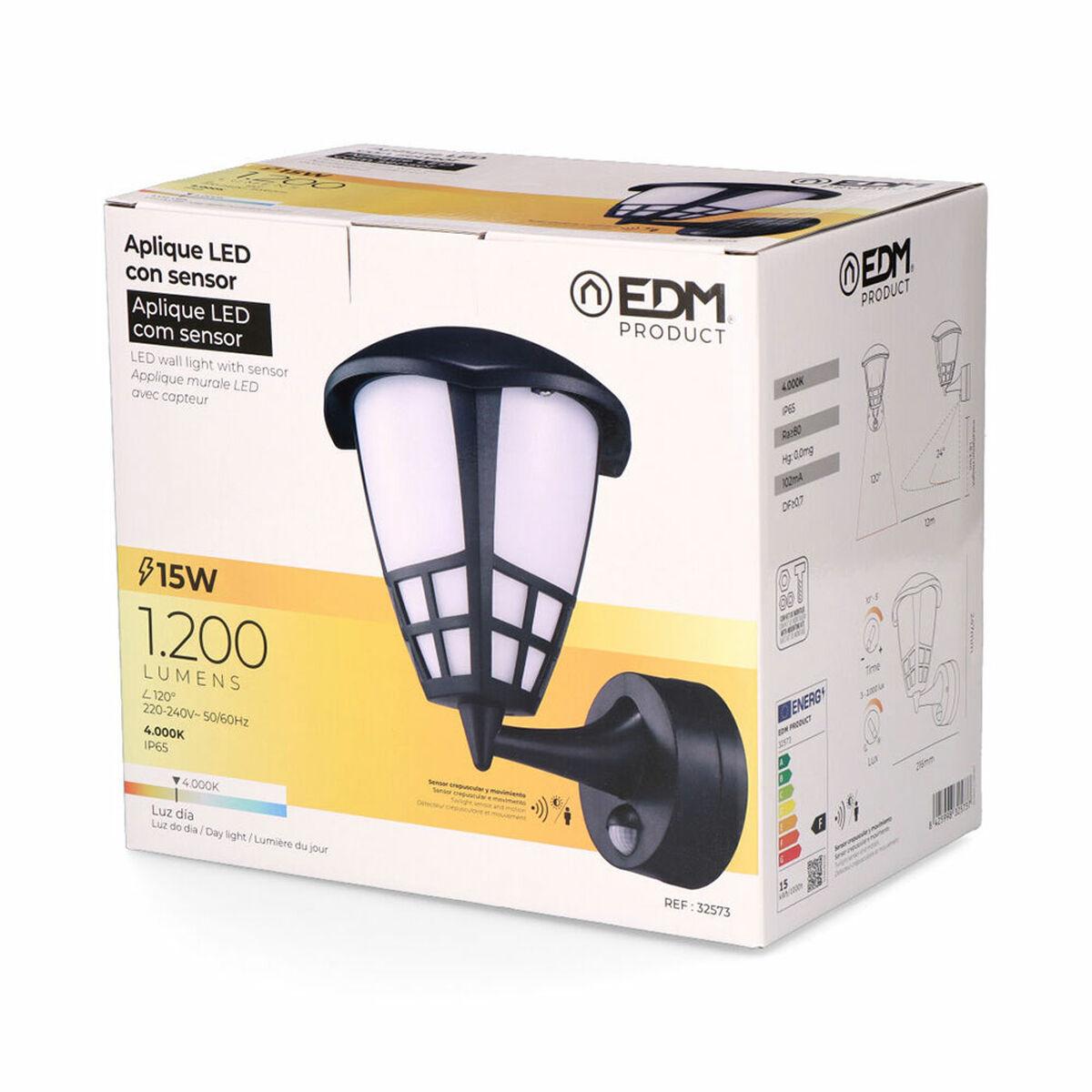 Aplique de Pared EDM 32573 Negro F
