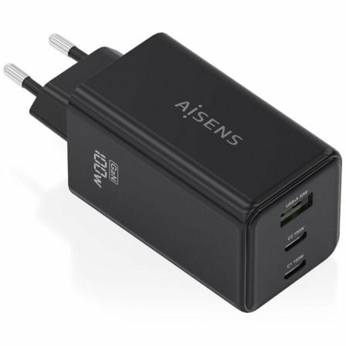 Cargador Inalámbrico Aisens ASCH-100W3P052-BK Negro 100 W