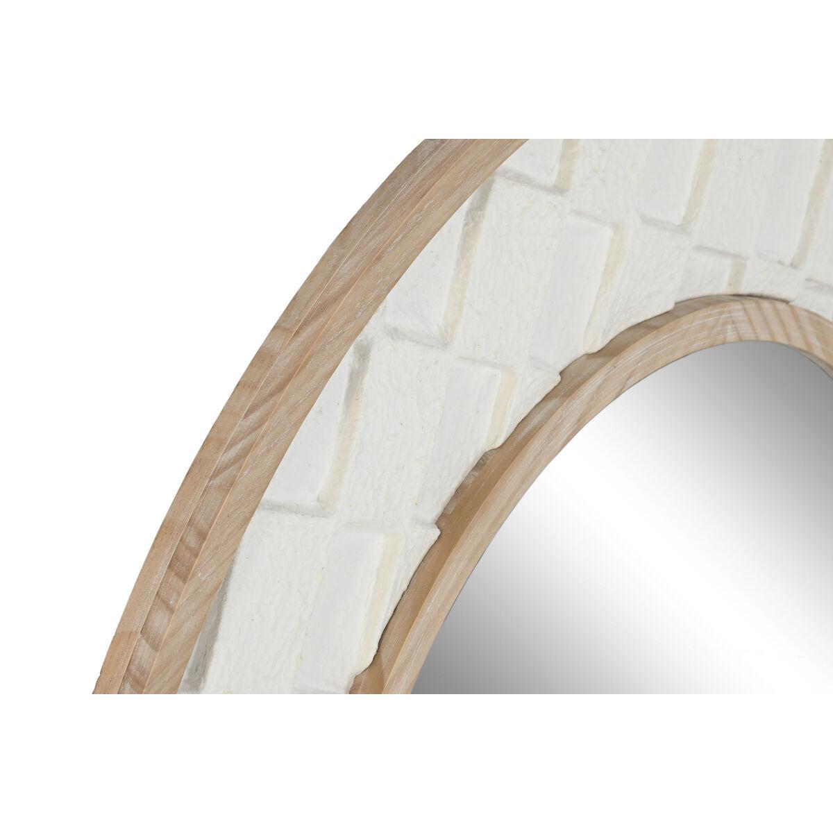 Espejo de pared Home ESPRIT Blanco Natural Scandi