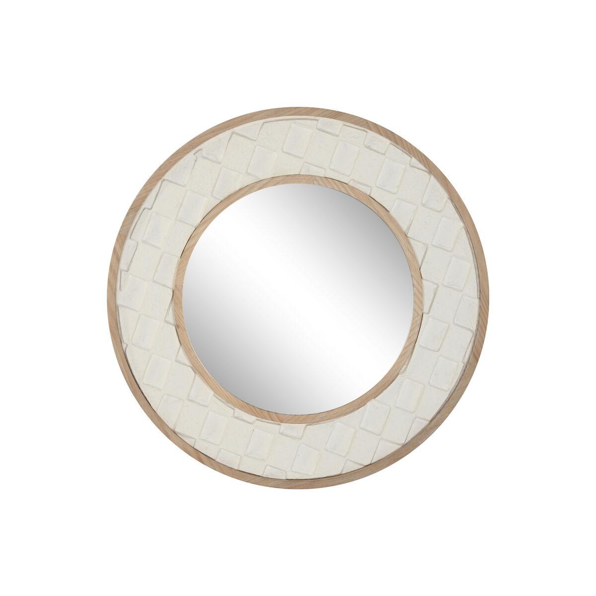 Espejo de pared Home ESPRIT Blanco Natural Scandi