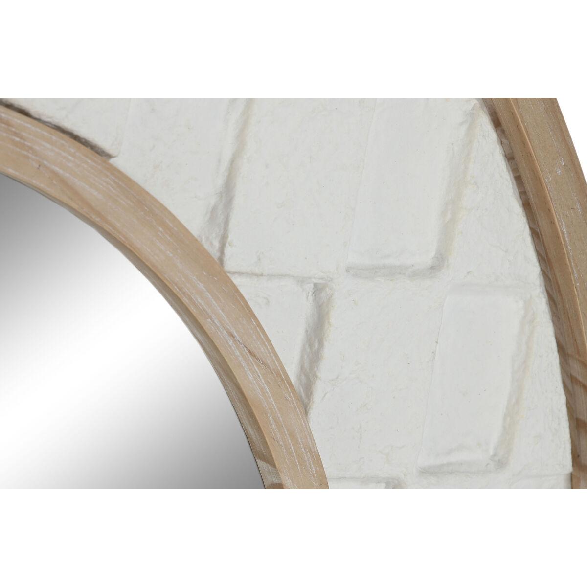 Espejo de pared Home ESPRIT Blanco Natural Scandi
