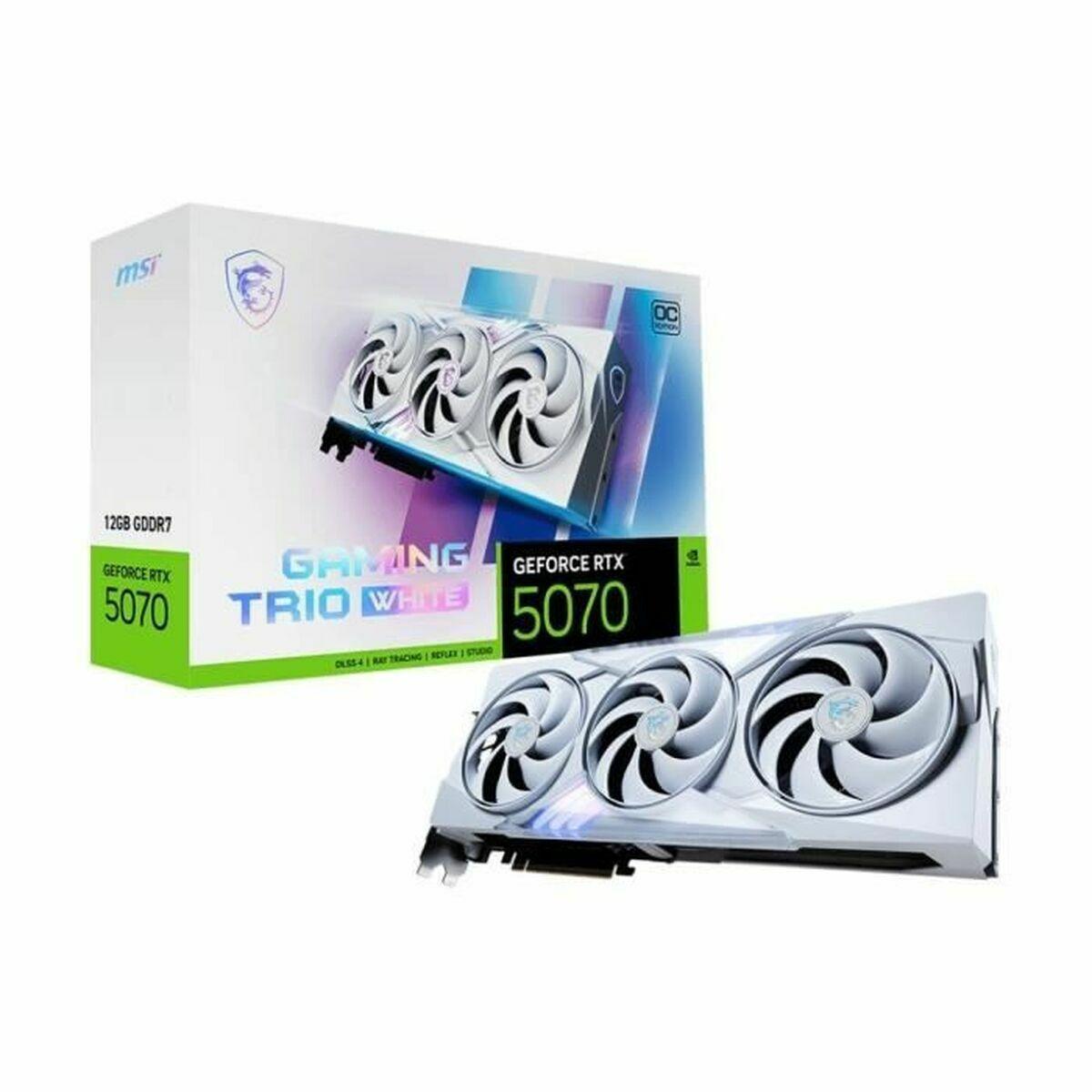 Tarjeta Gráfica MSI RTX 5070 12G GAMING TRIO OC WHI nvidia geforce rtx 5070 12 GB GDDR6X GDDR7