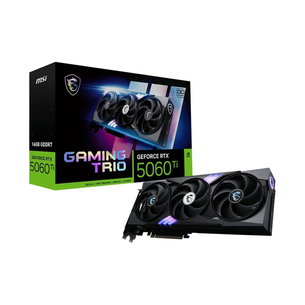 Tarjeta Gráfica MSI RTX 5060 Ti 16G GAMING TRIO OC geforce rtx 5060 ti 16 GB GDDR7