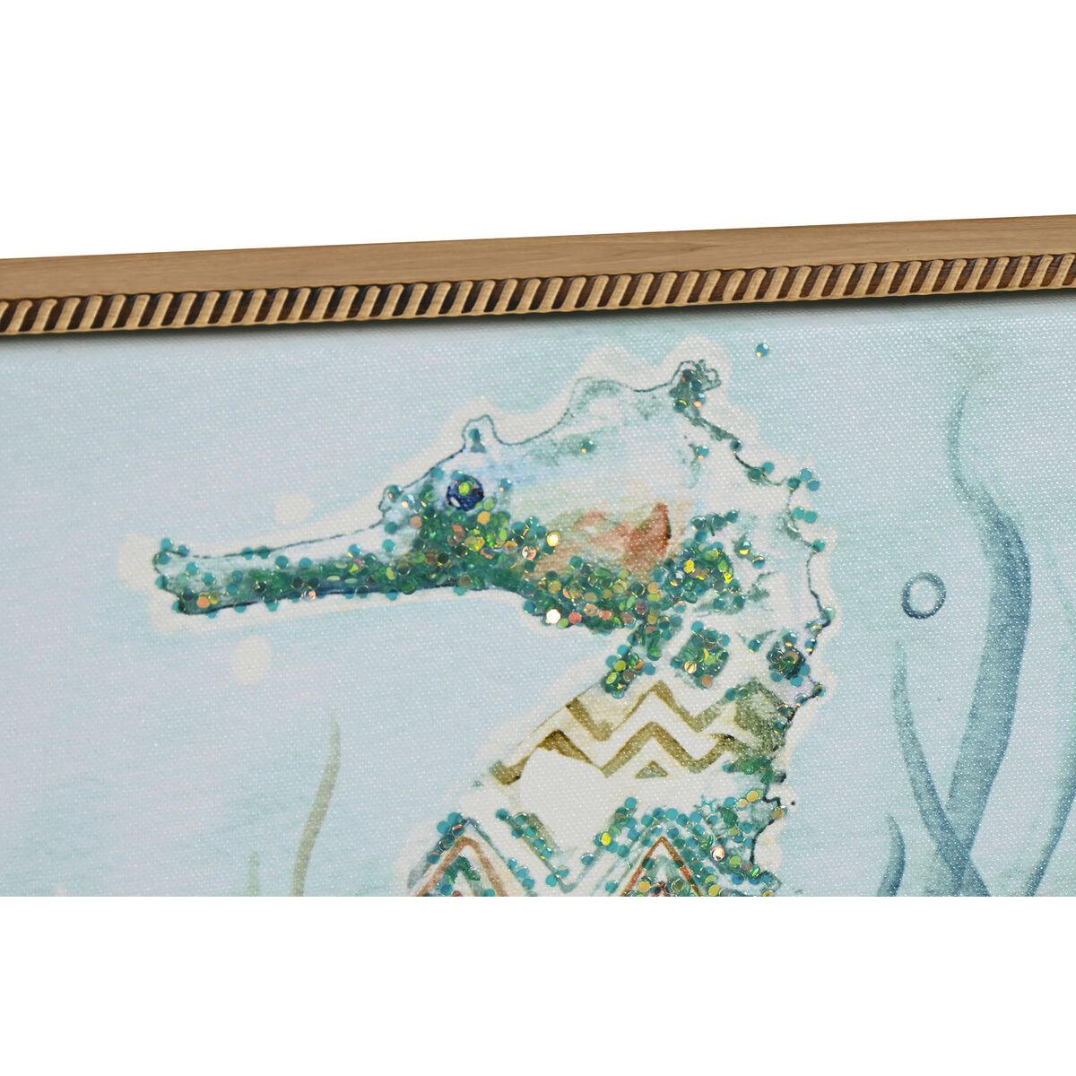 Cuadro Home ESPRIT Azul Blanco Mediterráneo 30 x 3,5 x 30 cm (4 Unidades)