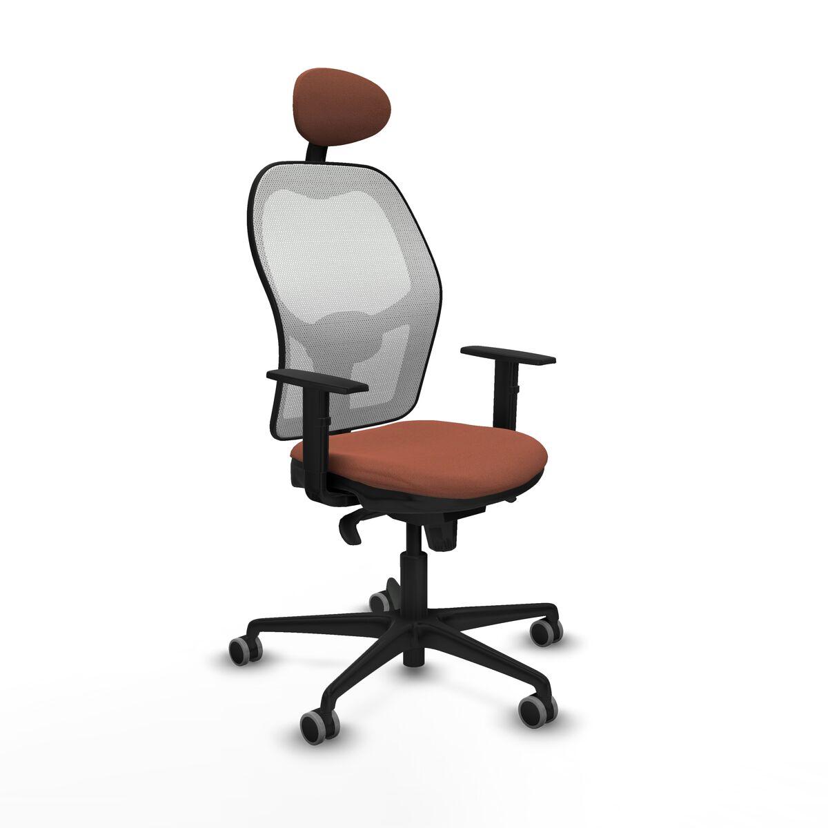 Silla de Oficina con Cabecero Jorquera Piqueras y Crespo 1D036G1 Blanco Marrón