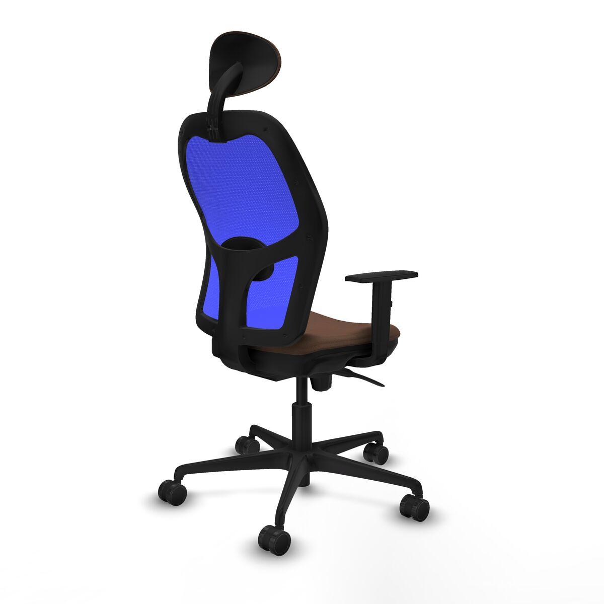 Silla de Oficina con Cabecero Jorquera Piqueras y Crespo 1D036N1 Azul Marrón oscuro