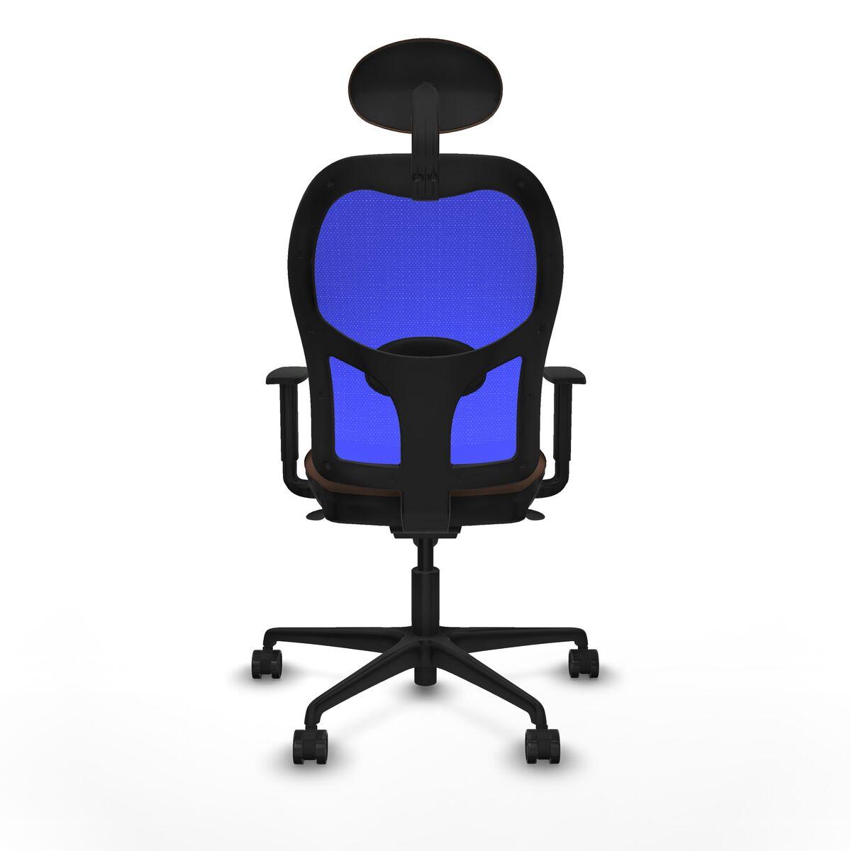 Silla de Oficina con Cabecero Jorquera Piqueras y Crespo 1D036N1 Azul Marrón oscuro