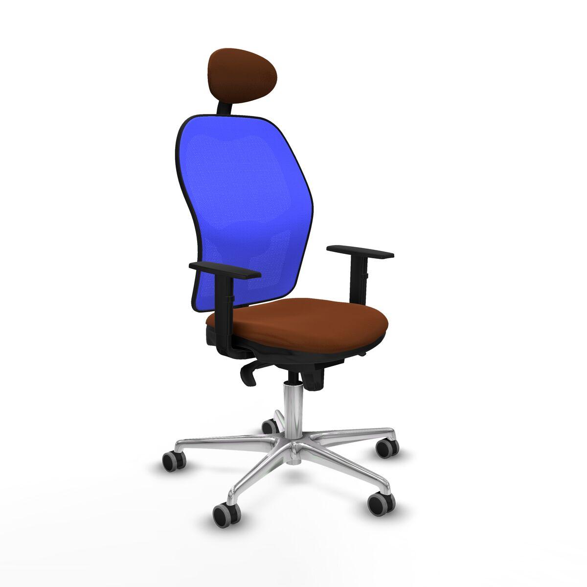 Silla de Oficina con Cabecero Jorquera Piqueras y Crespo 1D086G1 Azul Marrón
