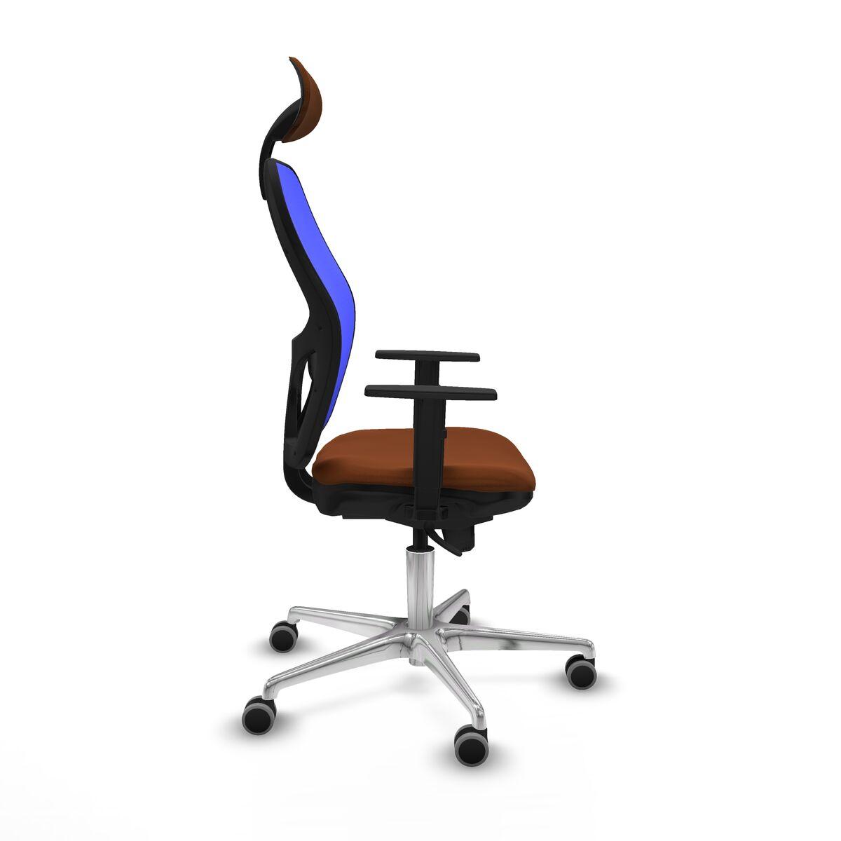 Silla de Oficina con Cabecero Jorquera Piqueras y Crespo 1D086G1 Azul Marrón