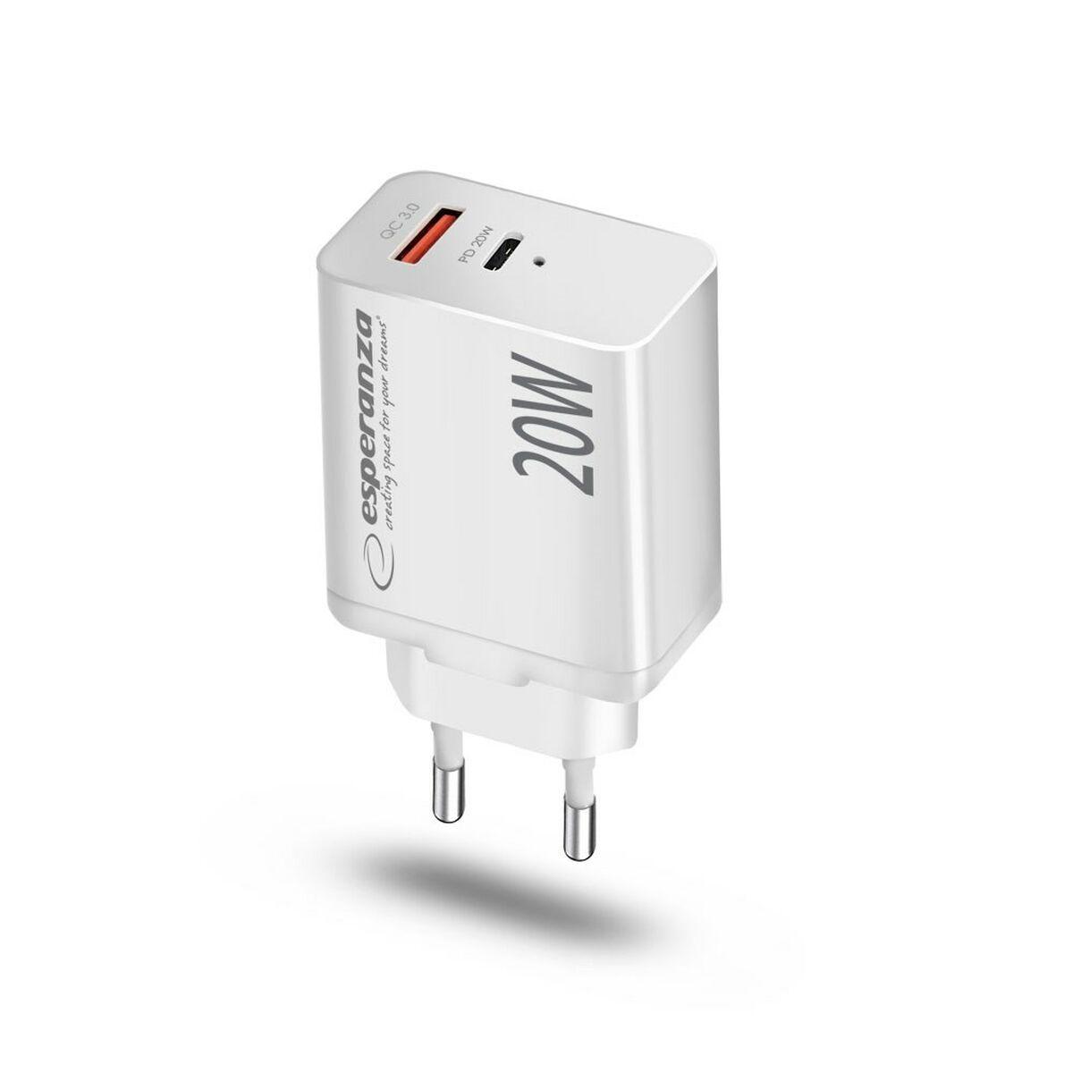 Cargador de Pared Esperanza EZC105W Blanco 20 W