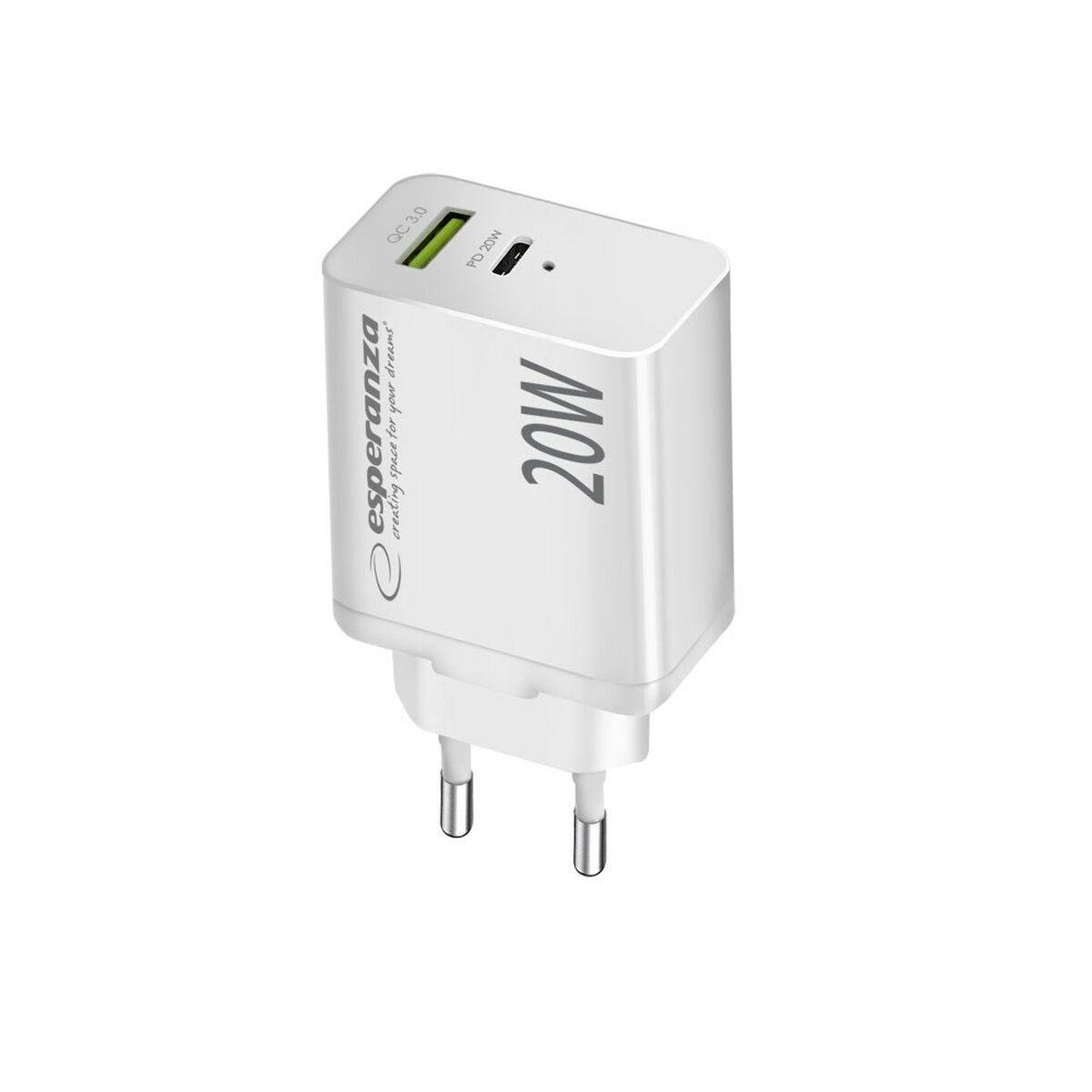 Cargador de Pared Esperanza EZC105W Blanco 20 W
