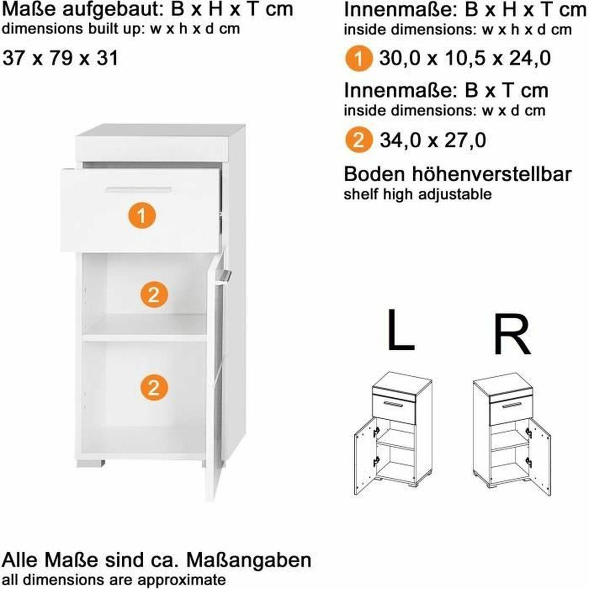 Mueble Auxiliar Trendteam Blanco 37 x 31 x 79 cm