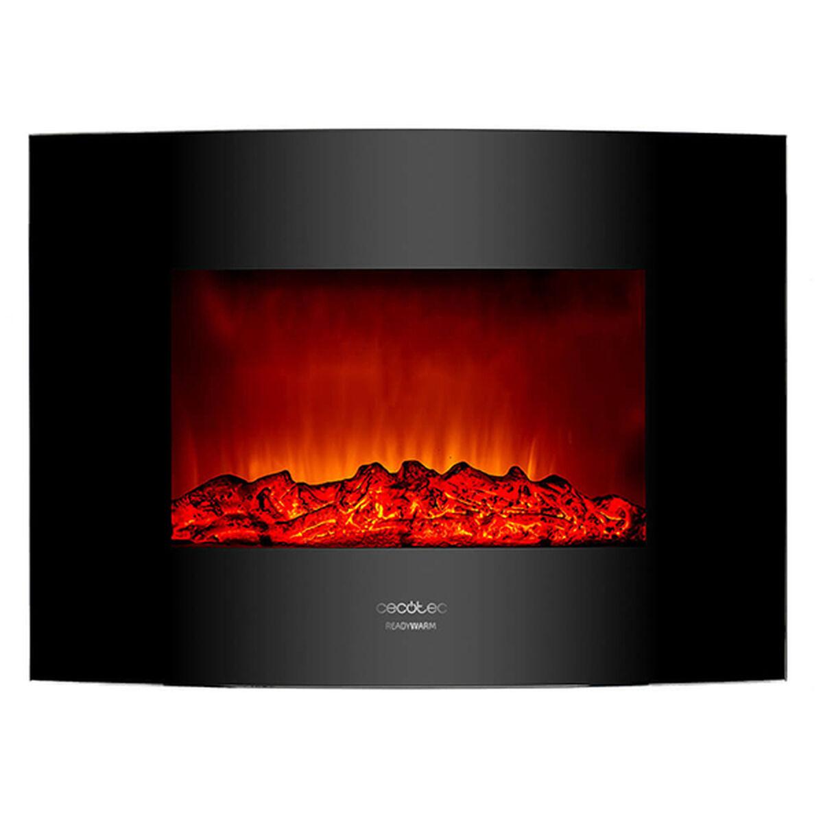 Chimenea Eléctrica Decorativa de Pared Cecotec Warm 2200 Curved Flames 1000 - 2000 W