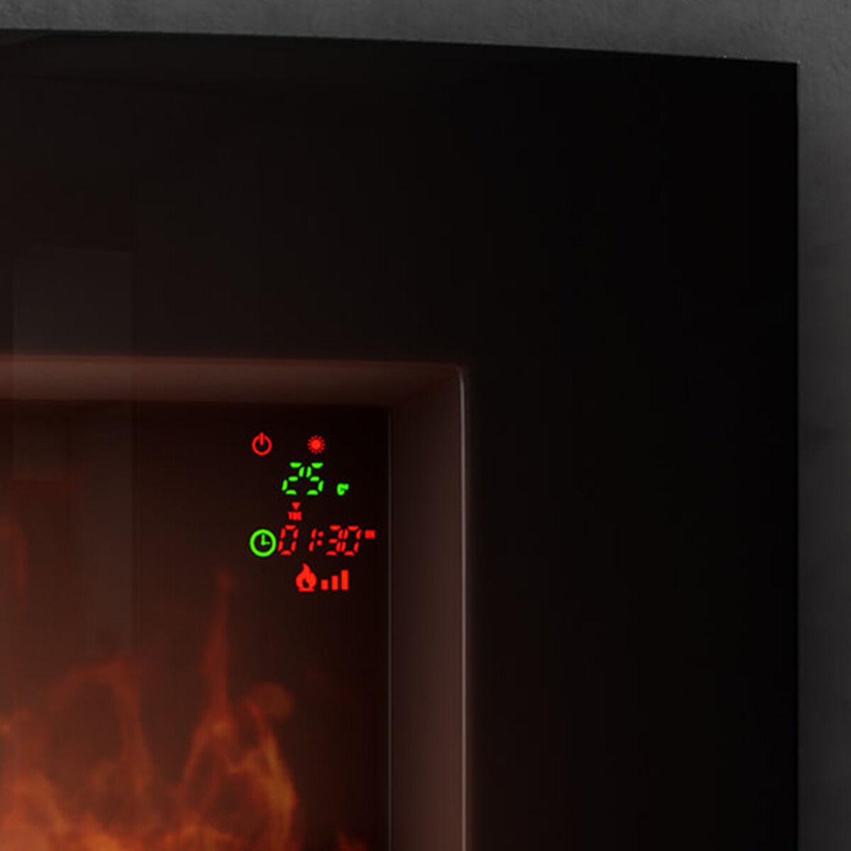 Chimenea Eléctrica Decorativa de Pared Cecotec Warm 3500 Curved Flames 1000 - 2000 W