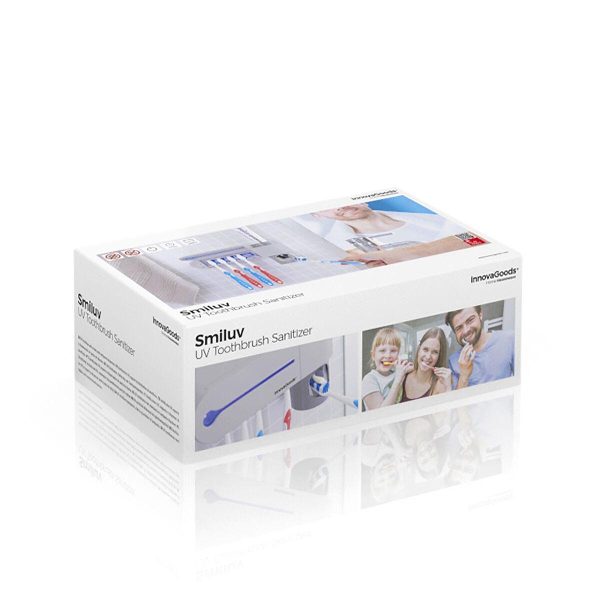 Esterilizador UV de Cepillos Dentales con Soporte y Dispensador de Dentífrico Smiluv InnovaGoods