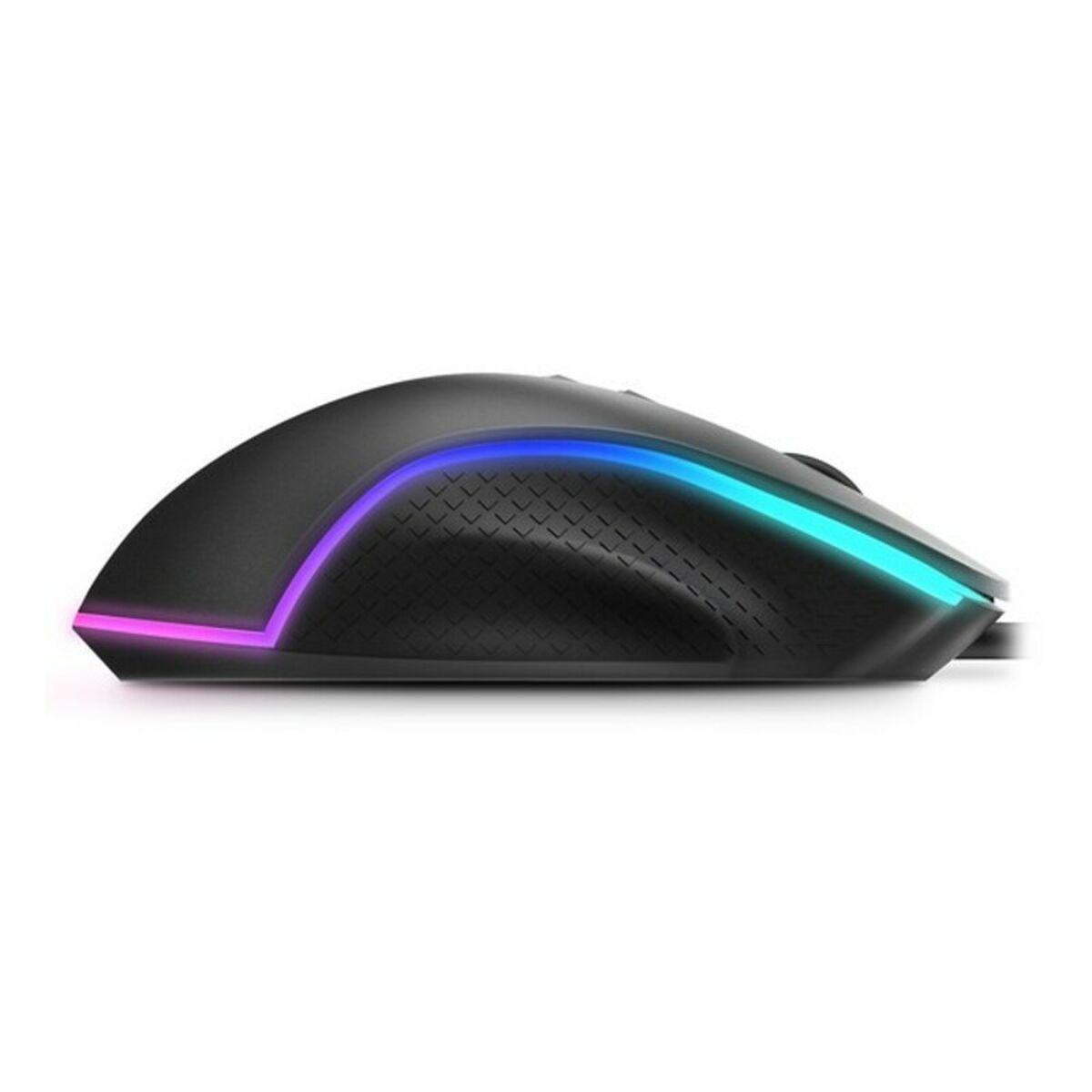 Ratón Gaming con LED Krom Keos 6400 dpi Negro