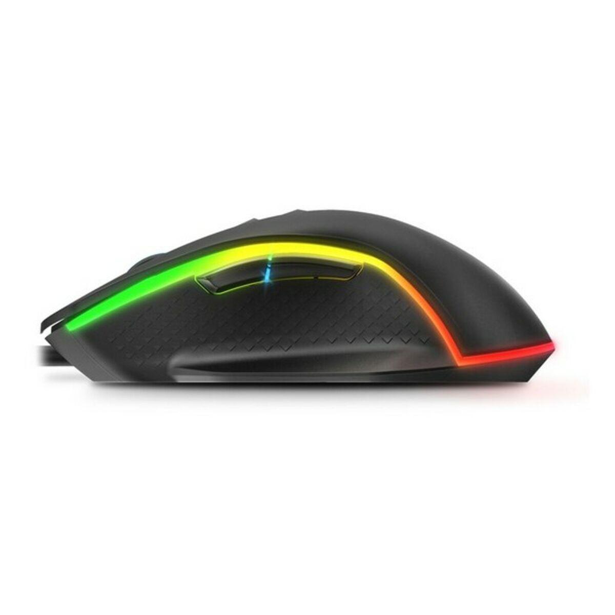 Ratón Gaming con LED Krom Keos 6400 dpi Negro