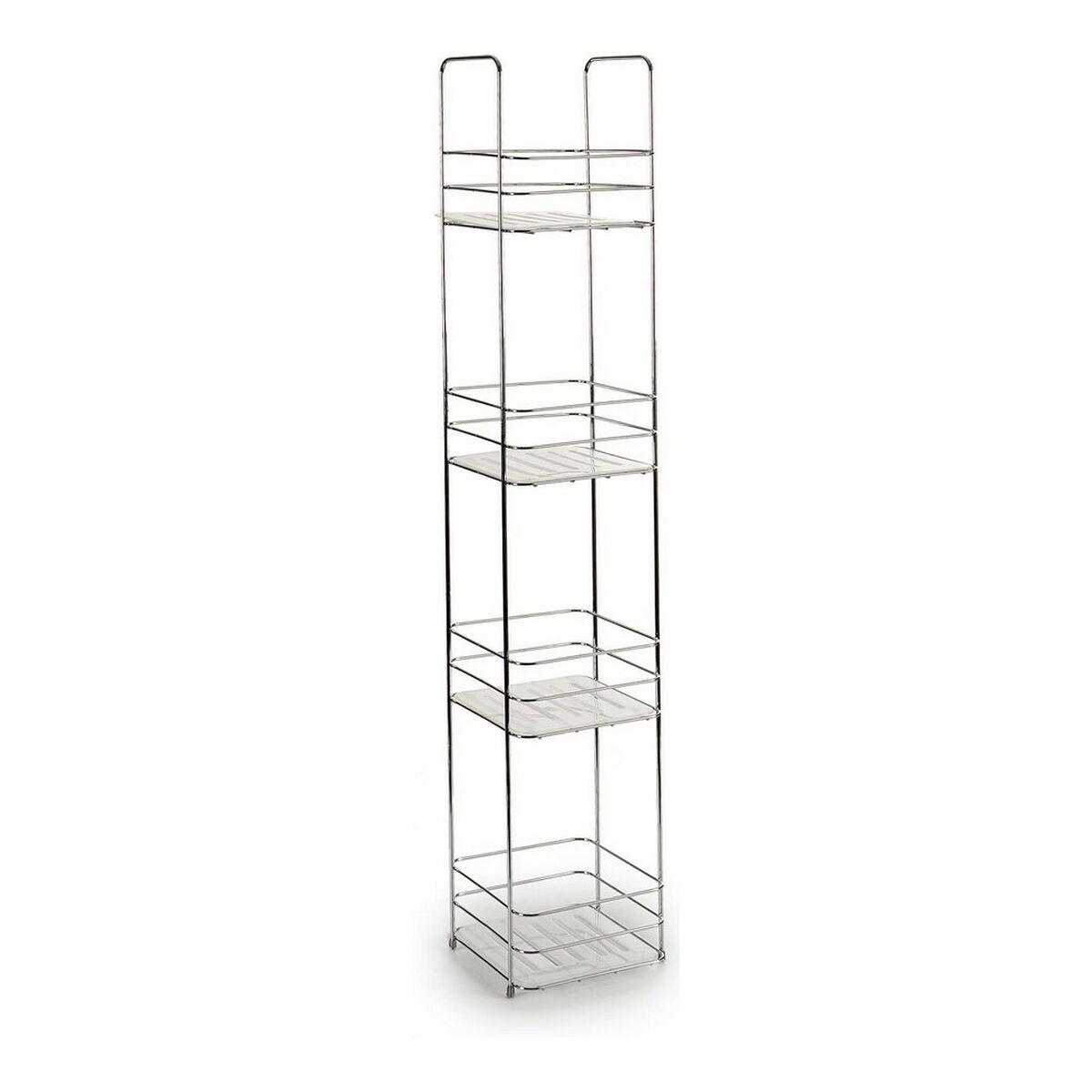 Estantería de Baño Berilo W4870 Transparente Plateado Metal Plástico