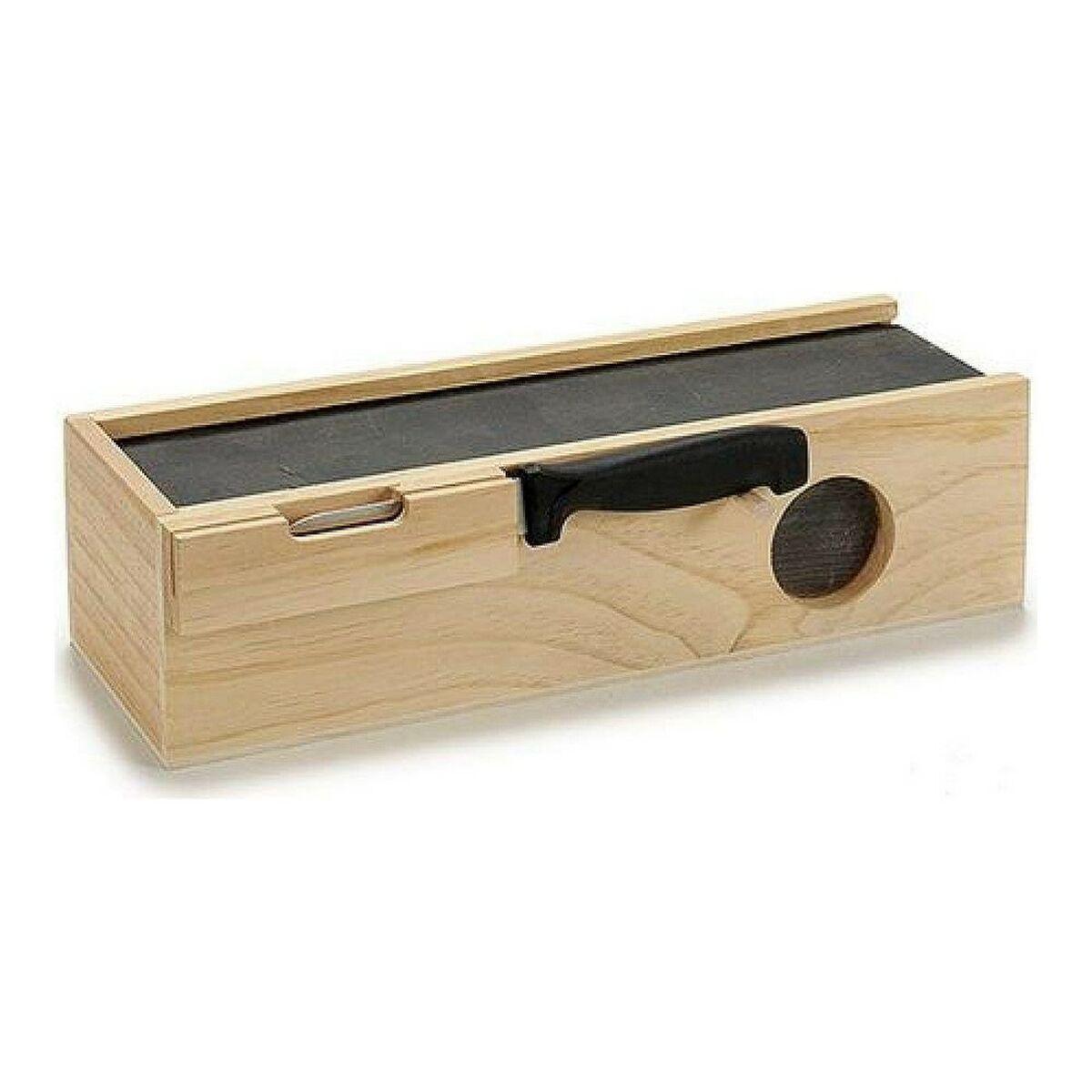 Set de Aperitivo Negro Madera Marrón Pizarra 9,5 x 8 x 30 cm