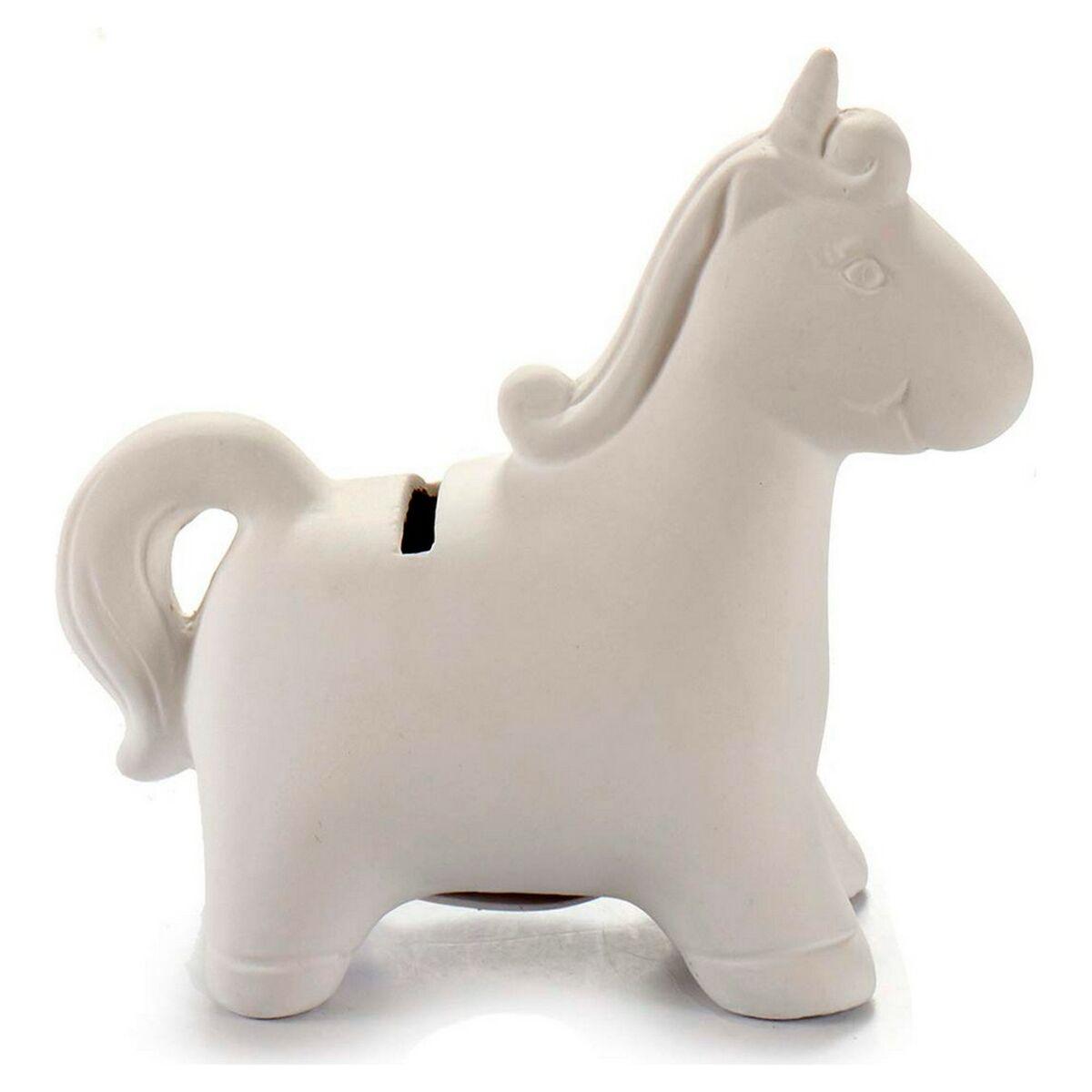 Hucha Unicornio Blanco Cerámica