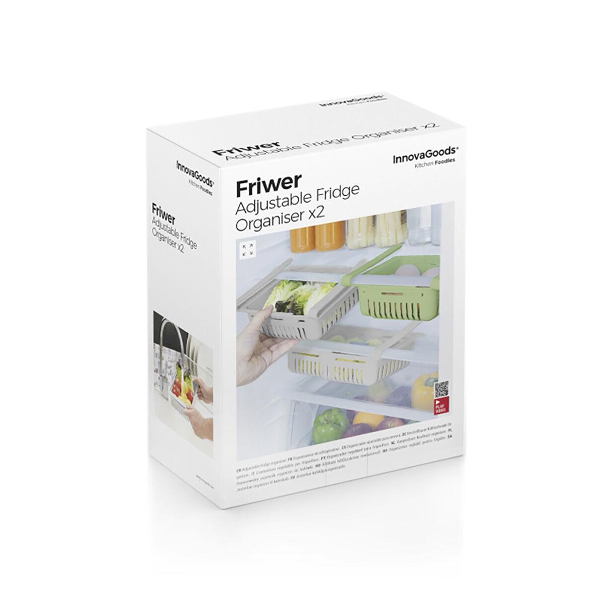 Organizador Ajustable para Nevera Friwer InnovaGoods 2 Unidades