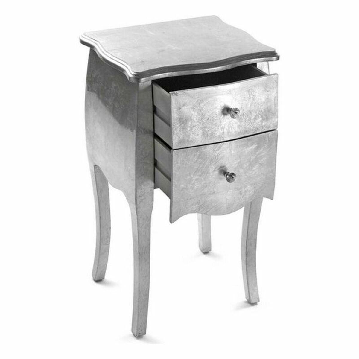 Mesa auxiliar Silver Versa Cagliari Madera Madera MDF y Madera de abeto (35 x 71 x 40 cm)